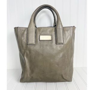 MARC BY MARC JACOBS LEATHER CLASSIC TOTE BAG OLIVE GREEN